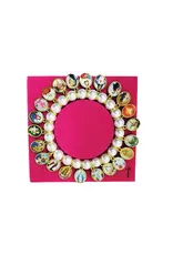 Lumen Mundi Imitation Pearl Stretch Bracelet with 22 Saints