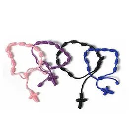 Oremus Mercy Knotted Rosary Decade Bracelet - Assorted Colors