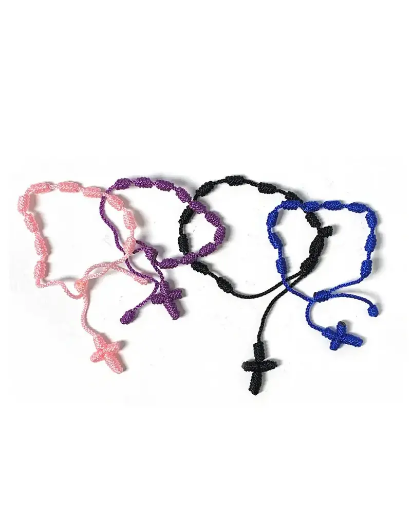 Oremus Mercy Knotted Rosary Decade Bracelet - Assorted Colors