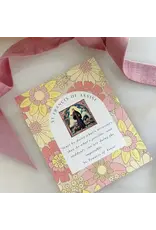 St Francis of Assisi Prayer Card Gift For Peace Prayer Saint | Yellow/pink/coral-ish