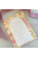 St Francis of Assisi Prayer Card Gift For Peace Prayer Saint | Yellow/pink/coral-ish