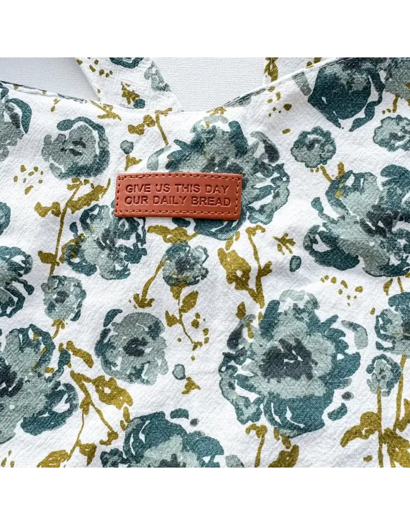 The Little Rose Shop Blue Floral Catholic Christian Bible Scripture Apron