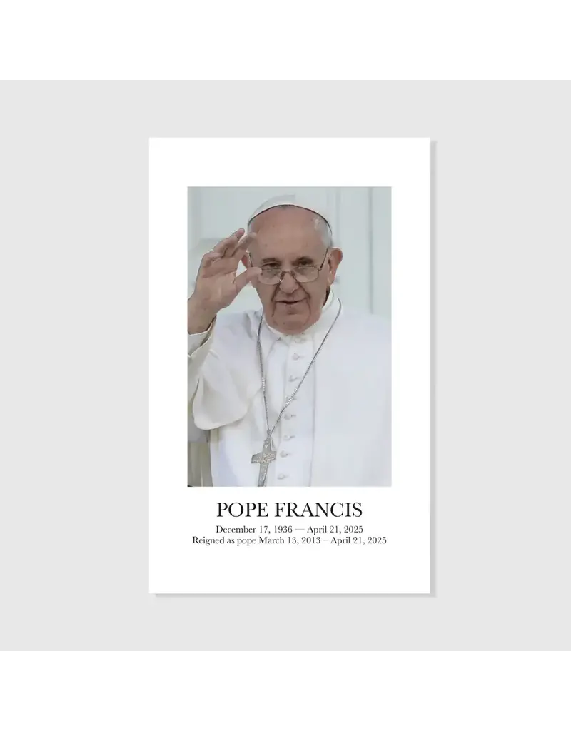 The Printery House Pope Francis Memorial - Prayer Card