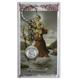 McVan St. Christopher Key Ring with Prayer Card