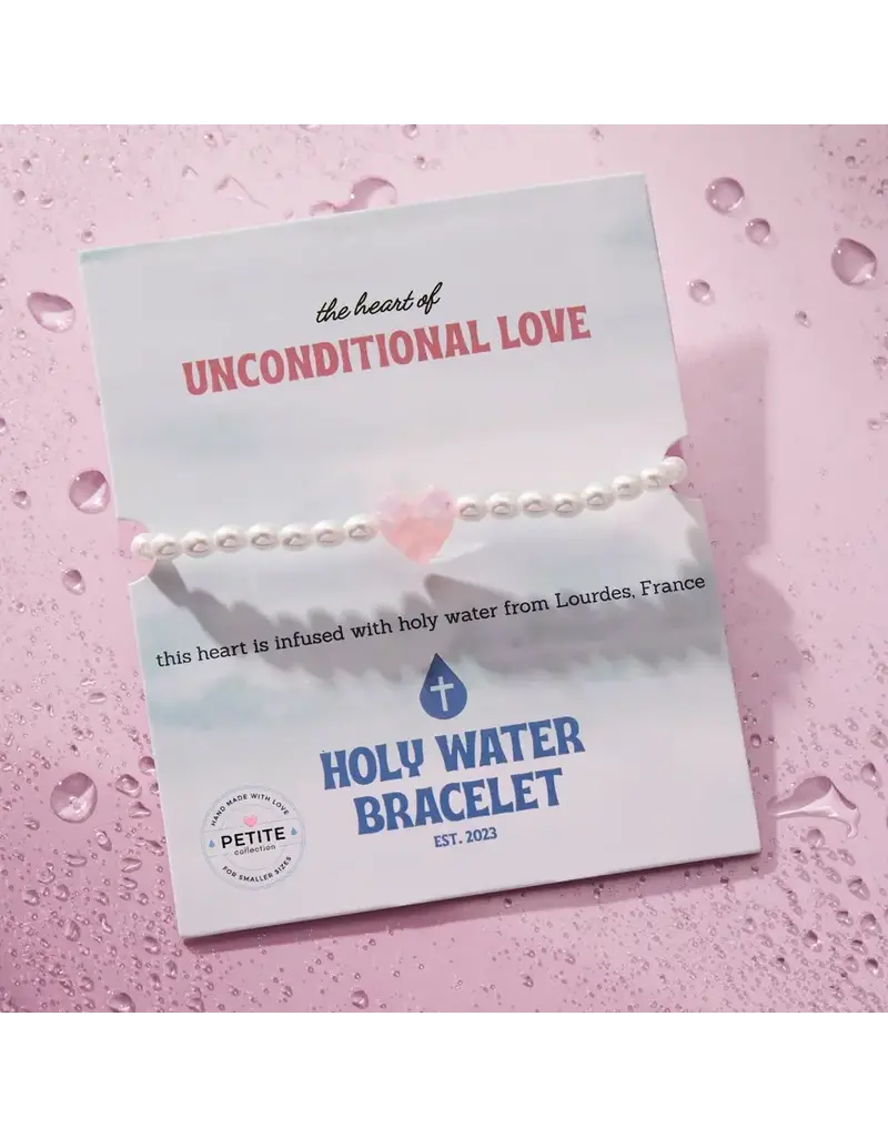 Petite Holy Water Heart Stretch Bracelet