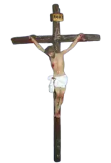 Fiat Religious Statues 11" Resin Crucifix with Natural Colors