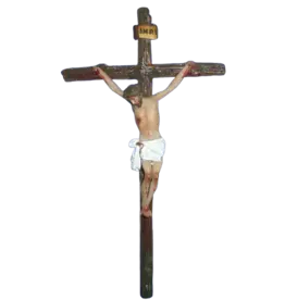 Fiat Religious Statues 11" Resin Crucifix with Natural Colors