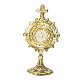 Religious Art Inc 1.75" Monstrance Pin with White IHS Center