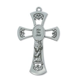 McVan 6" Pewter Girl Praying Cross
