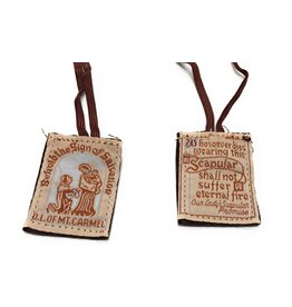 Religious Art Inc Brown Scapular (Behold the Sign of Salvation)