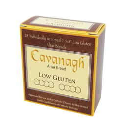 Cavanagh Low Gluten Altar Bread 1 3/8" (35mm) - Box of 25 Individually Wrapped Hosts
