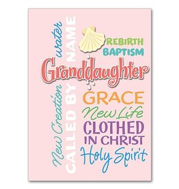 The Printery House Baptism Card Granddaughter