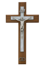 McVan 10" Walnut/ White Epoxy Wedding Cross