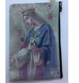 Oremus Mercy Mystic Rose Small Rosary Pouch