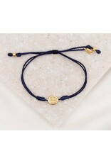 My Saint My Hero Breathe Blessing Bracelet- Gold/ Navy