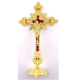 Religious Art Inc 9.5" Gold Standing Crucifix