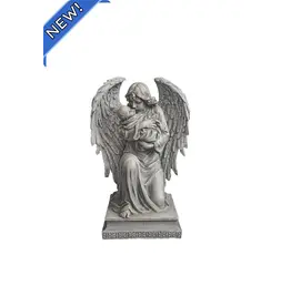 Goldscheider of Vienna 7" Guardian Angel with child in stone finish