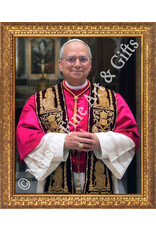 Nelson Fine Art and Gifts Pope Leo XIV framed Portrait , 8 x 10" ornate frame
