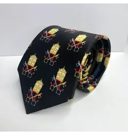 Papal Tiara and Keys Necktie Black