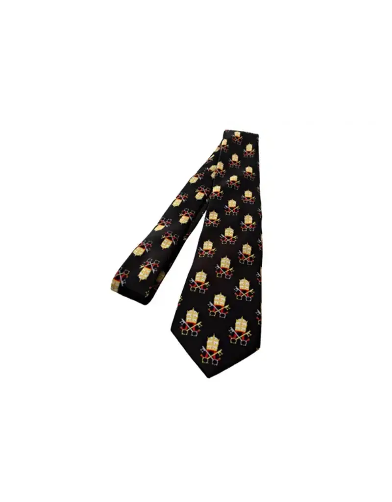 ProselyTies Papal Tiara and Keys Necktie Black