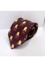 Papal Tiara and Keys Necktie Maroon