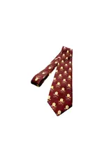 Papal Tiara and Keys Necktie Maroon