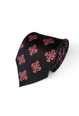 ProselyTies Red Jerusalem Cross with White Accents Necktie