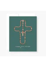 Rosary Card | Wooden Rosary Cross | Thank You | Priest