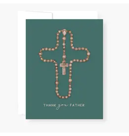 Rosary Card | Wooden Rosary Cross | Thank You | Priest
