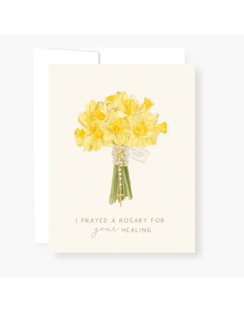 Rosary Card | Daffodils| Get Well