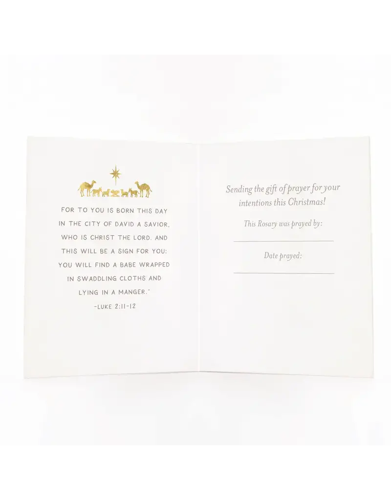 Rosary Card | Christmas Manger