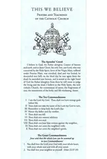 Human Life International This We Believe Pamphlet | Prayers and Teachings of the Catholic Church