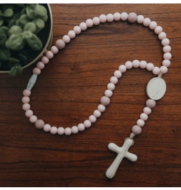 Chews Life Silicone Rosary: Helena (Gray/Mauve)