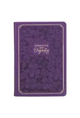 Christian Art Gifts Journal Classic Purple Strength & Dignity Prov 31:25