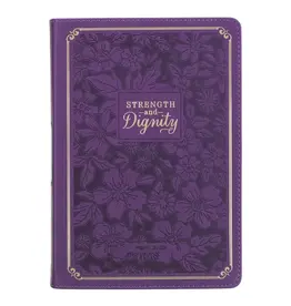 Christian Art Gifts Journal Classic Purple Strength & Dignity Prov 31:25