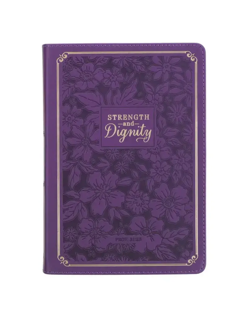 Christian Art Gifts Journal Classic Purple Strength & Dignity Prov 31:25