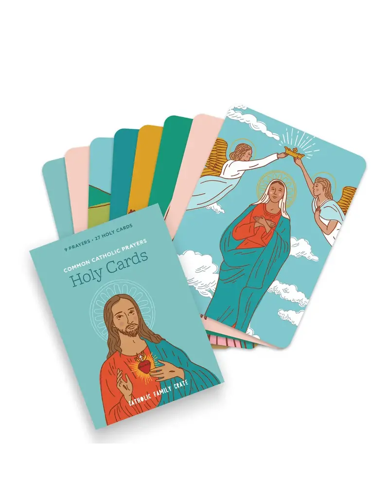Catholic Family Crate Holy Cards - Catholic Prayers (28 Cards)