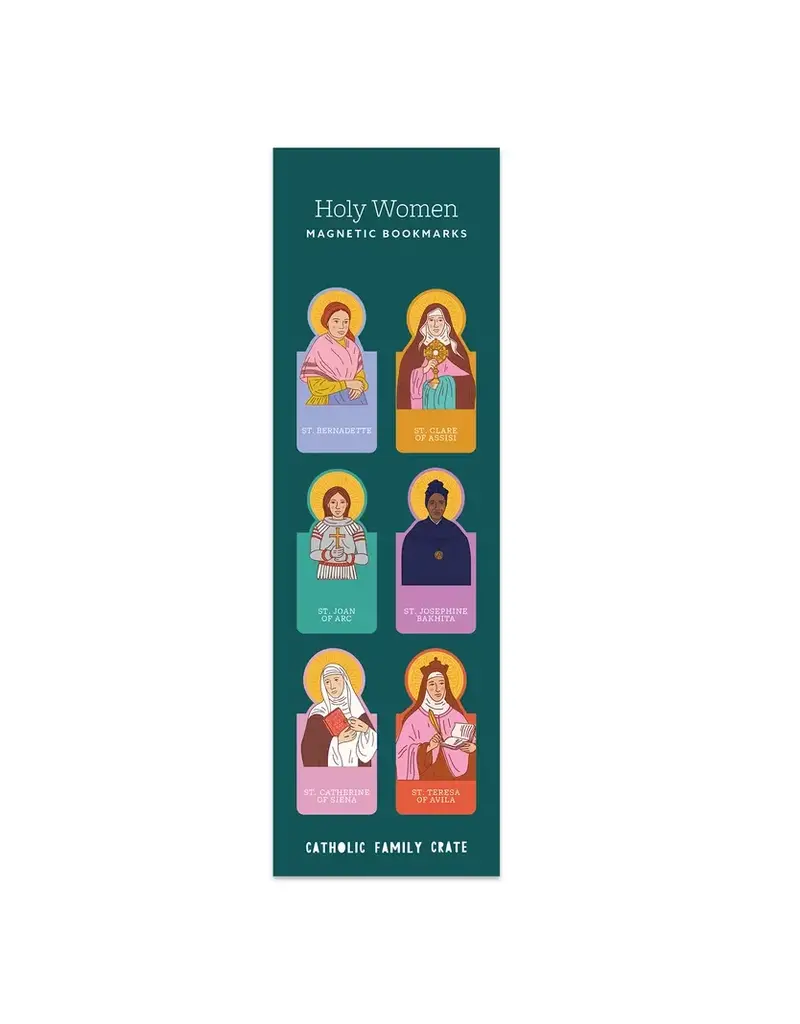 Catholic Family Crate Holy Women Magnetic Bookmarks - 6 Pack