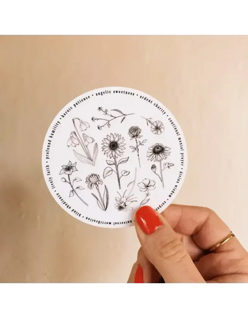 JanuaryJaneShop Virtues of Mary Sticker