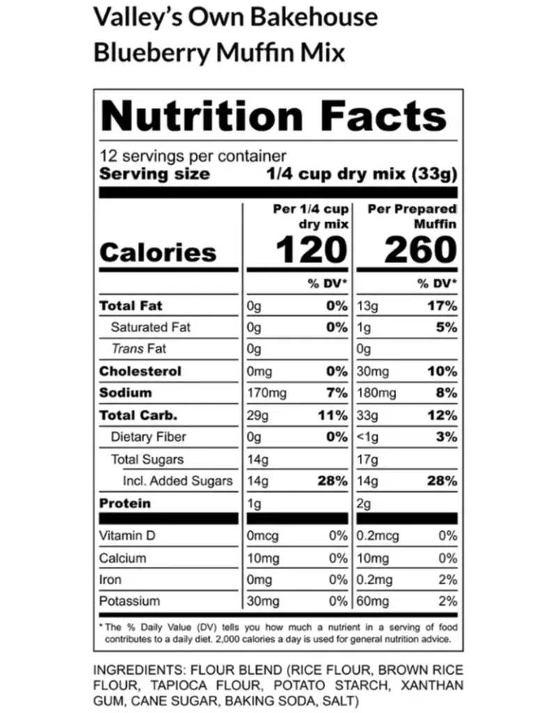 Kakookies Gluten Free Blueberry Muffin Mix