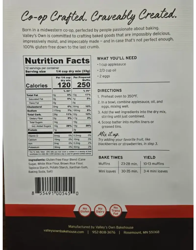 Kakookies Gluten Free Muffin Mix