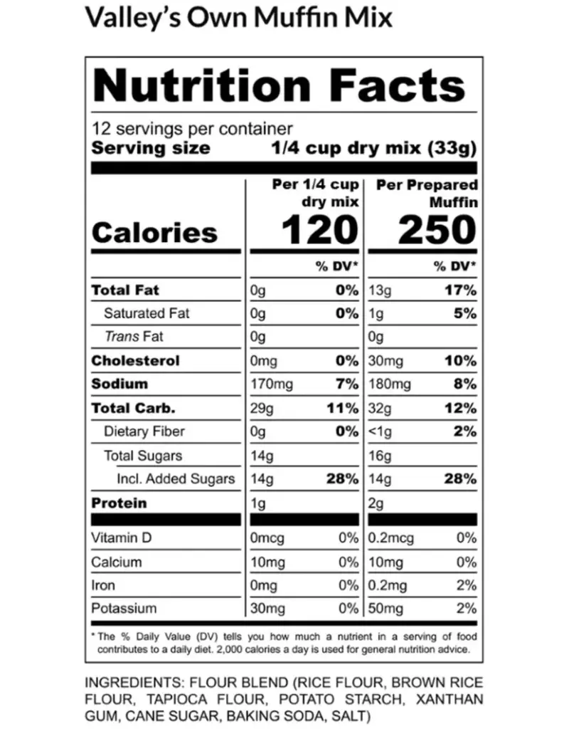 Kakookies Gluten Free Muffin Mix