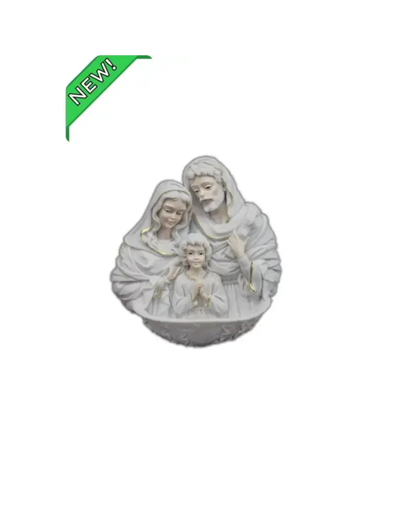 Goldscheider of Vienna Holy Family Holy Water Font in White 7"