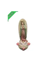 Goldscheider of Vienna Our Lady of Guadalupe Holy Water Font in Color 10.5"
