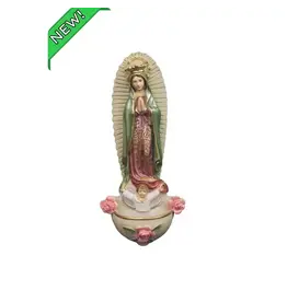 Goldscheider of Vienna Our Lady of Guadalupe Holy Water Font in Color 10.5"