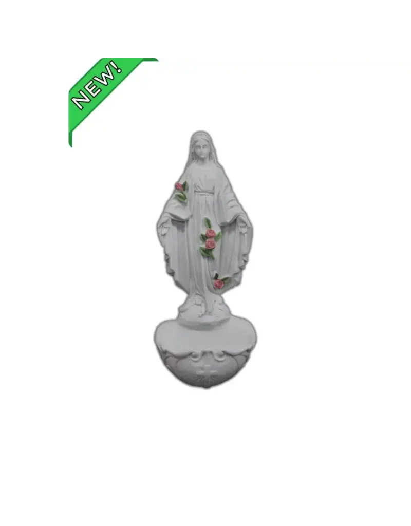 Goldscheider of Vienna Lady of Grace Holy Water Font 8.5"