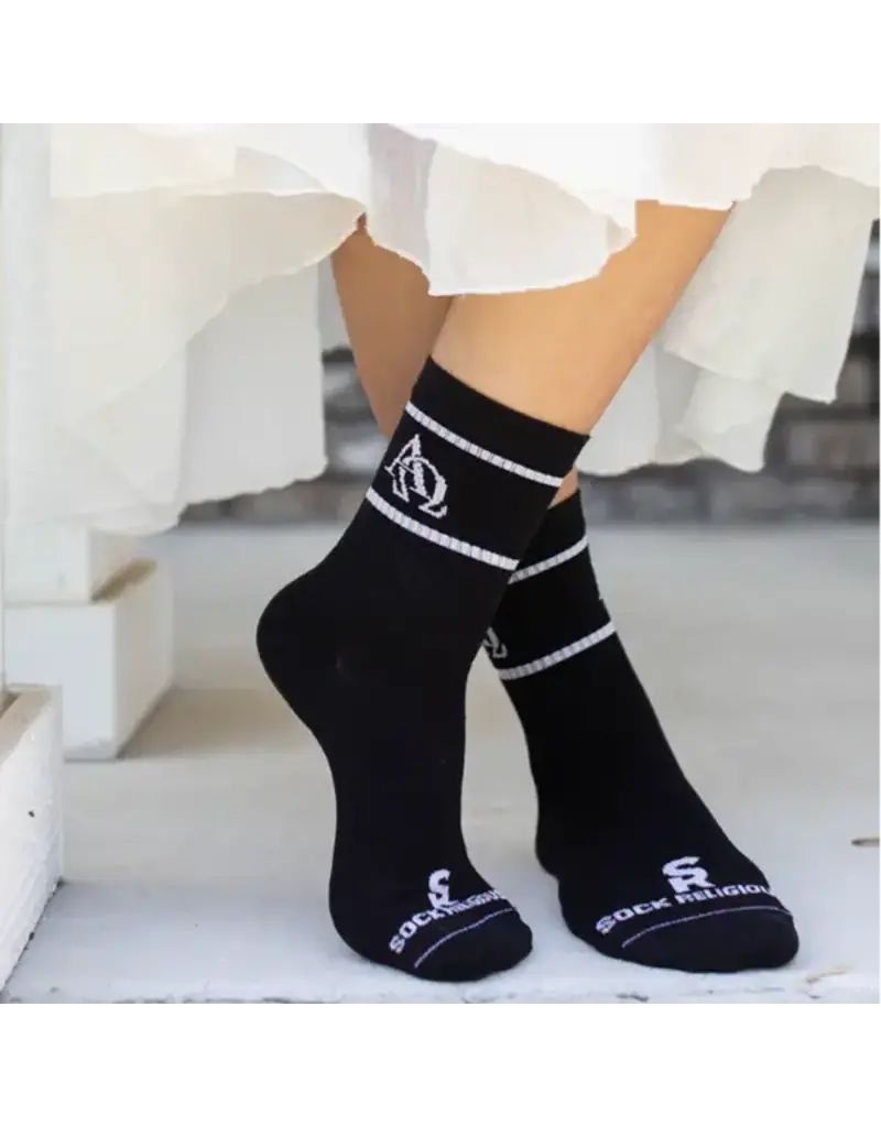 Sock Religious Sock Religious Alpha & Omega Adult Crew Socks