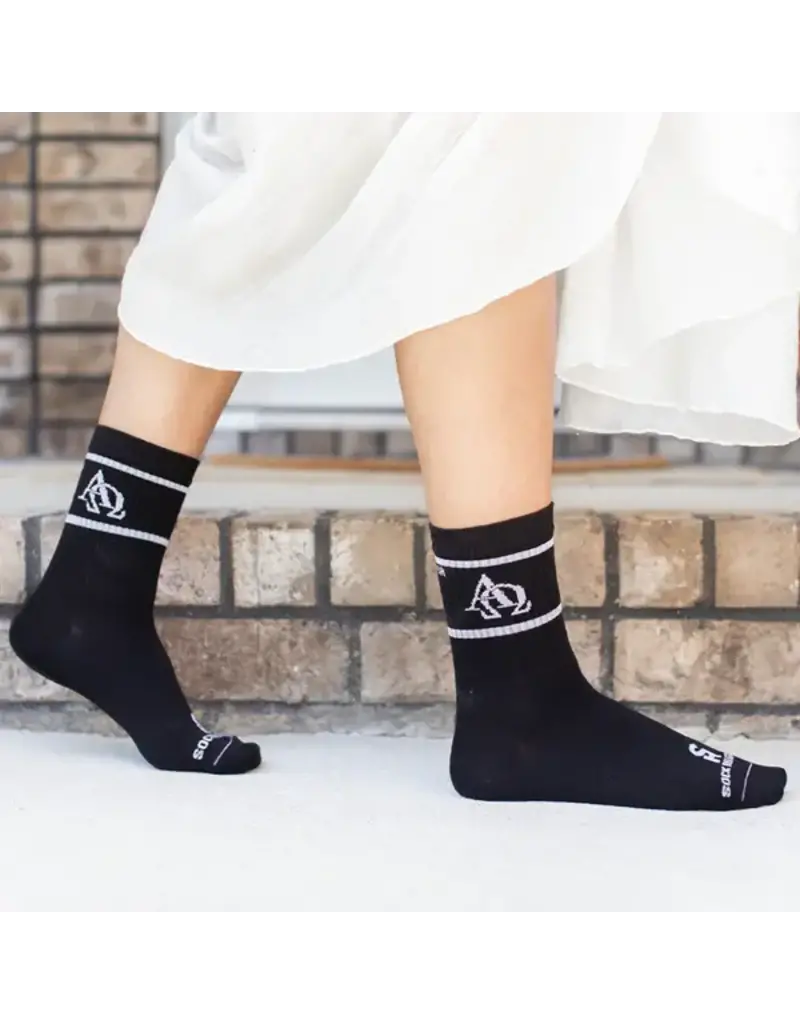 Sock Religious Sock Religious Alpha & Omega Adult Crew Socks