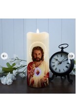 Glow Decor LED Candle - Sacred Heart Of Jesus