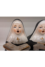 Vintage 3 Nuns Singing Ceramic Religious Figurine , Silent Night